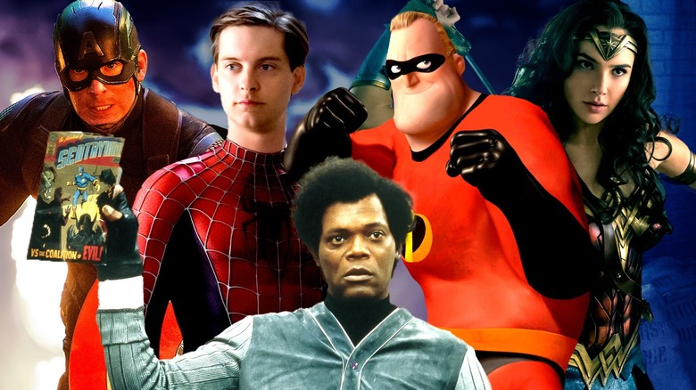 various super heroes staring