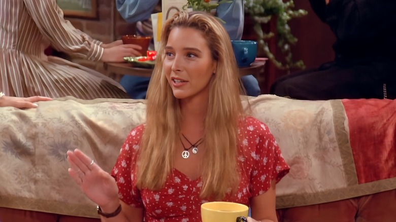 Phoebe on Central Perk couch