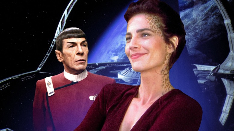 Spock looks and Jadzia in wonder