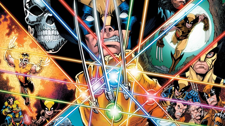 Wolverine wearing the Infinity Gauntlet