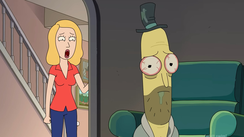 Beth Smith looking at Mr. Poopybutthole
